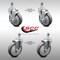 Service Caster 5 Inch SS Thermoplastic Rubber Swivel 1/2 Inch Threaded Stem Caster Brakes, 2PK SCC-SSTS20S514-TPRB-121315-2-TLB-2 - alternate 1